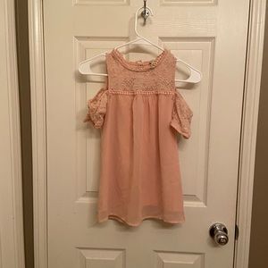 light pink off the shoulder top